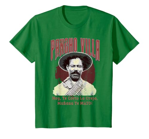 Mexican Revolution General Pancho Villa T-Shirt T-Shirt, Youth, Kelly Green, 3T