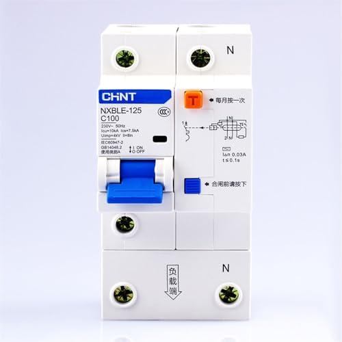Interruptor diferencial RCBO NXBLE-125 de 80A contra fugas eléctricas en tu hogar o taller 3