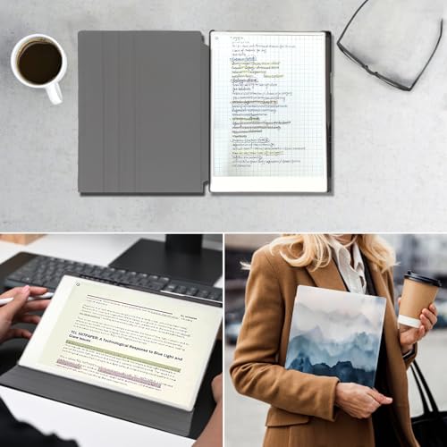 QIOFEARTH Rotating Case for 11.8" Remarkable Paper Pro Tablet (2024 Released) Lightweight and Hard Back Shell Protective Book Folio Cover,Auto Sleep/Wake,Pen Holder and Pen Tips Box (Misty Mountain) by QIOFEARTH - Used condition - Image 6