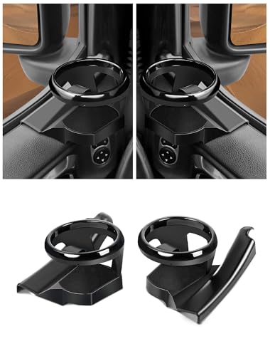 Savadicar Door Cup Holder Compatible with 2018-Present Jeep Wrangler JL 4XE & Gladiator JT Supports Cup & Bottles Up to 30 oz Size Extension Accessories for Jeep Door 2 PCs