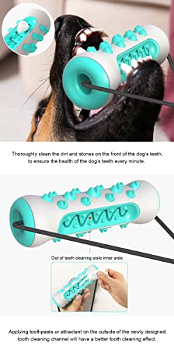 Two Suction Cups Serrated Molar Rod, Suction Cup Dog Toy, Dog Chew Rope Rod Pull Toy, Fits For Small/Large Dogs (Blue) #TOP2