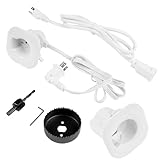 Flynsu in-Wall TV Cable Hider Kit for Neat Appearance w/Power & Low Voltage Cable Management, Includes Hole Saw Drill Attachment for Easy Mounting