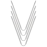 Metall Sockenstricknadeln 4 Stück Rundstricknadeln Set Praktisch Stricknadeln Set für Socken Badelspiel 2.5 Knitting Needles 21cm Strumpfstricknadeln für Socken,Ärmel,Ausschnitte für Stricker,Profis