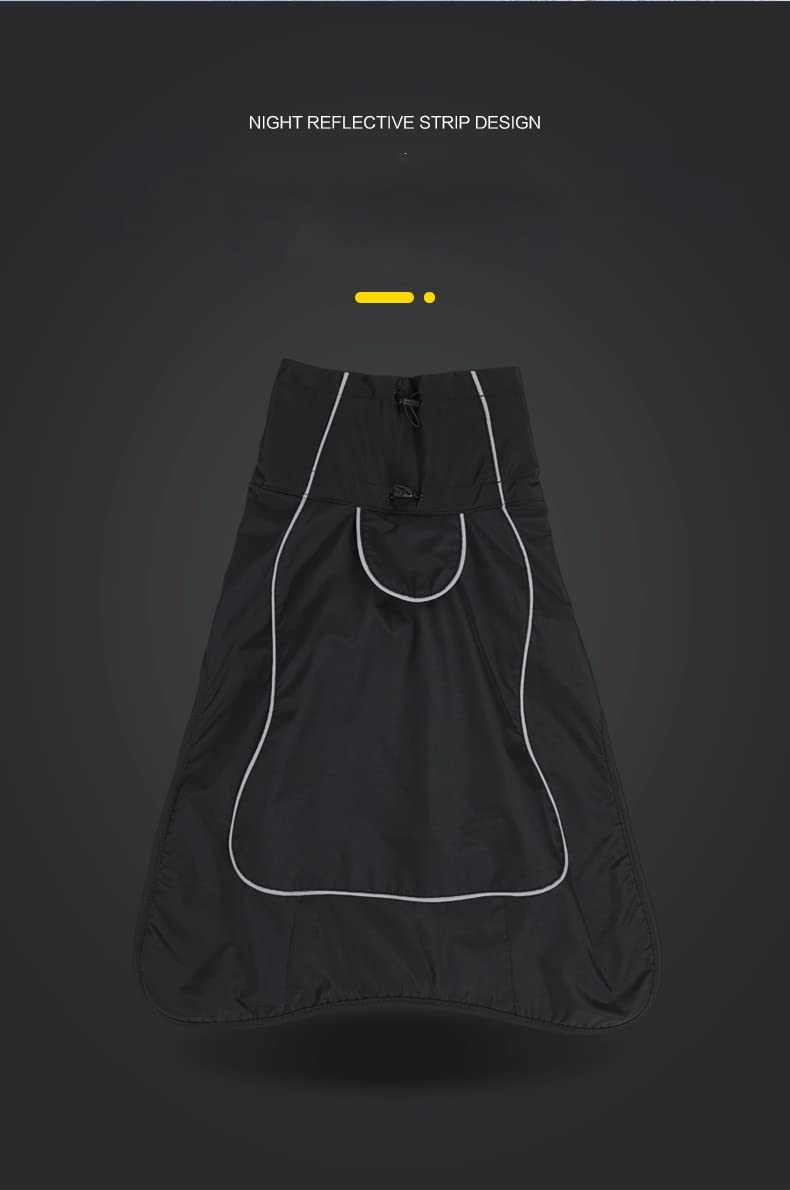 SUYGGCK Cappotto per Cani Giacca da Animali Domestici Caldi Addensati Abbigliamento per Cani Riflettenti Impermeabili Adatti per Cani Medi E Grandi-Black,S