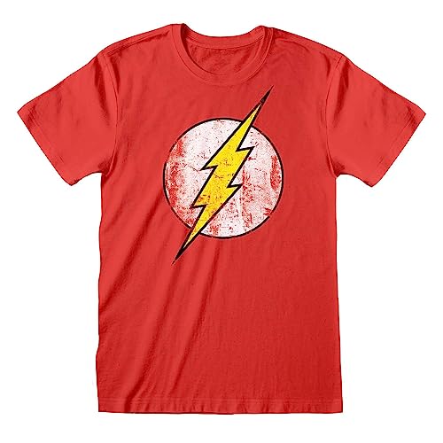 T-Shirt The Flash Rouge en Coton pour Adulte Fan de DC Comics M