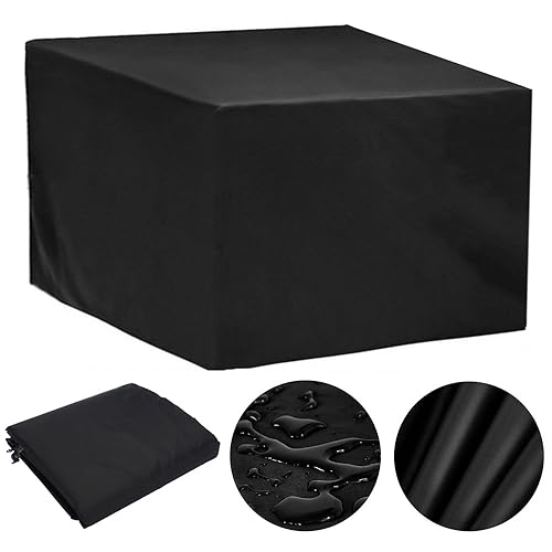 rngcpto Housse Salon De Jardin Exterieur 110x110x75cm Housse Table De Jardin 110x110 Oxford Housse De Protection De Jardin Imperméable Au Vent Anti-UV Bache...