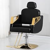 Hauteur et dossier réglables : Ce fauteuil de coiffure hydraulique pivote à 360° et s'incline jusqu'à 135° pour un positionnement précis. Hauteur réglable jusqu'à 12,7 cm pour s'adapter à toutes les tailles de client. Appuie-tête réglable pour un confort accru.