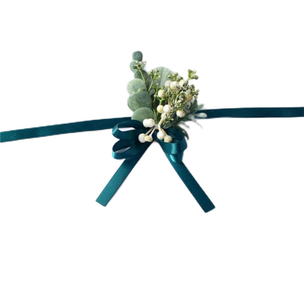 EEfpxwtz Prom corsage wrist flower， Artifici Plastic Succulent Wrist Corsage Boutonniere Brid Brooch Multicolor(B Wrist)