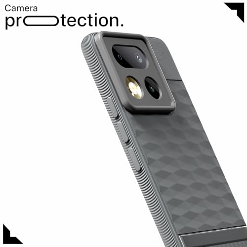 Image of Pikkme Back Cover for Realme 16 Pro Plus 5G Camera Protection 3D Hexa Cube Design Silicone Protective Bumper Case (Grey)