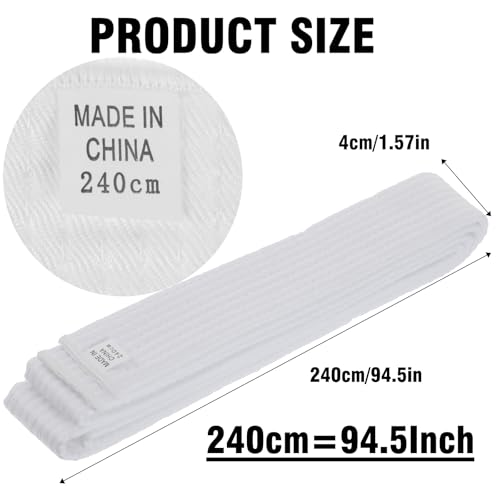 CIATBYYJ 240cm Taekwondo-Gürtel,Professioneller Judo Gürtel,Baumwolle Kampfsportgürtel,Karate-Gürtel,für Kinder Erwachsene Kampfsportgürtel