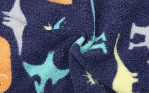 Mud Kingdom Pajamas Set For Toddler Boys Polar Fleece Long Sleeve Lightweight Warm Autumn Winter Navy Blue Dinosaur 2T #TOP6