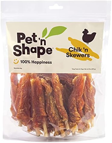 Pet ‘n Shape Chik ‘n Skewers – Chicken Wrapped Rawhide Dog Chew