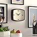 JONES CLOCKS® Movie wall Clock | Retro Rectangular Clock | 10 inch | Mocha Brown | Cool mid-Century Designer Look for Kitchen, Living Room or Office