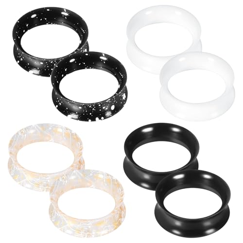 Xpircn 4mm-25mm Silicone Ear Gauges Flexible Ear Tunnels Plugs Stretchers Expander Double Flared Flesh Ear Piercing Jewelry for Women Men