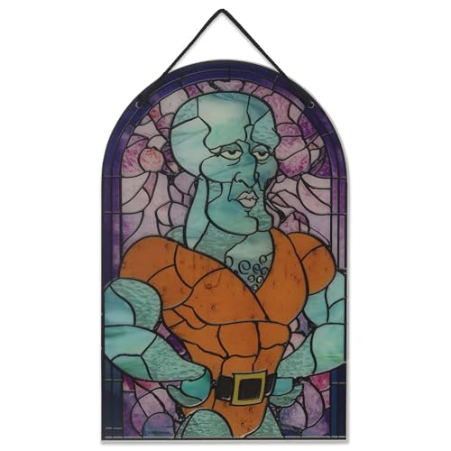SpongeBob SquarePants Handsome Squidward Hanging Acrylic Wall Decor - Funny Squidward Sign for Home or Office