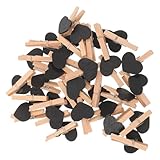 SOIMISS 150 Stück Herzförmige Holzklammern Windfeste rutschfeste Wäscheklammern aus Holz für Fotos Basteln und Wäsche Dekorative Mini-klammern für Innen und Außen