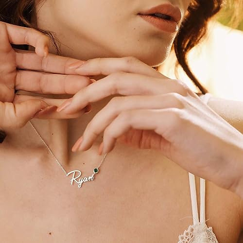 Custom Name Necklace Personalized,925 Sterling Silver/Stainless Steel Custom Heart Multi-Name Necklace Customized Jewelry For Women Her Mom Girlfriend Christmas Valentine's Day Birthday Gift3