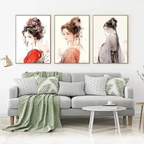 Affiches et impressions de beauté chinoise pour masquer un mur vide avec élégance et art