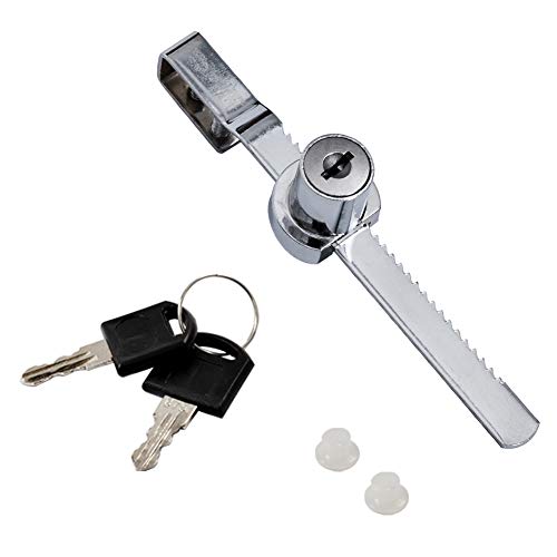 Sliding Glass Door Lock Display Case Lock Ratchet Lock With Chrome Finish, Security, Keyed Alike Showcase Display (2 Pc) #TOP5