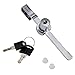 Sissinda Sliding Glass Door Lock Display Case Lock Ratchet Lock with Chrome Finish, Security, Keyed Alike Showcase Display (2 PC)