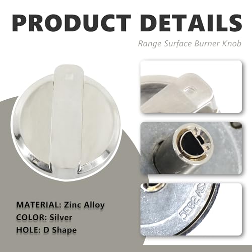 ZNTVW 813396 Stove Knob Dial Gas Control Assembly Compatible with Wolf Cooktop Range Surface Burner Accessories (5PCS)
