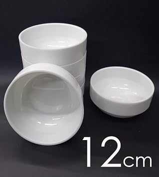 6 Adet Sa lam Beyaz Melamin  orba Kasesi 12cm Yo urt,Ho af,S tla  Ev Lokanta Tipi Geni  Kenarl  Tas