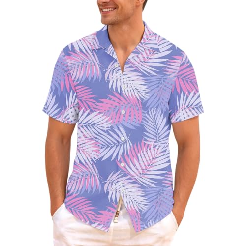 Mélange de coton anti-transpiration avec cette chemise hawaïenne légère pour homme