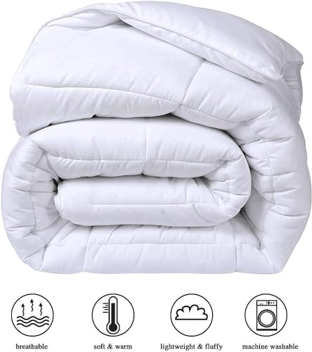 Image of COHOME Twin XL Size Cooling Comforter - All-Season Duvet Insert | Down Alternative Comforter, Luxury Hotel Breathable Soft Blanket, Anti-Clump Tech & 8 Tabs, Reversible,White 68 inch x 92 inch