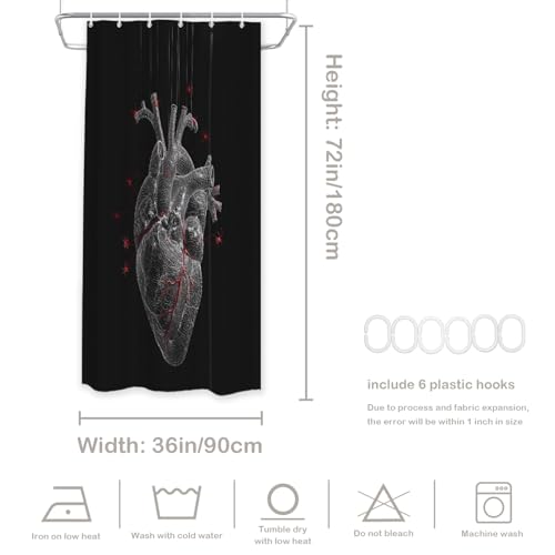 Rideau de douche araignée Batmerry polyester 182x91 cm imperméable - 6