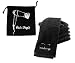 Black Makeup Washcloths (6-Pack); Make-up Remover Face Towels + Bonus Hairdryer Bag (7-Piece Set)