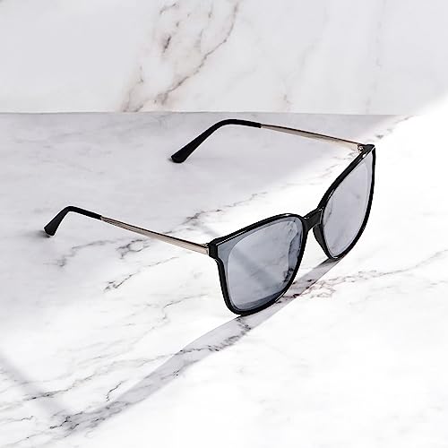 Image of Trendy TAC Polarized Square Sunglasses for Women Men, Oversized Lightweight TR90 Frame UV400 Protection