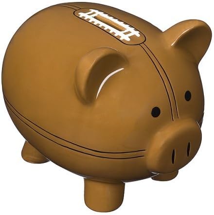 Piggy Bank - Jumbo Ceramic Football "Pigskin" Money Bank