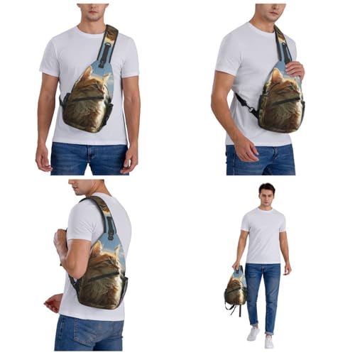 Bolso bandolera pequeño para hombres y mujeres color negro miniatura 7