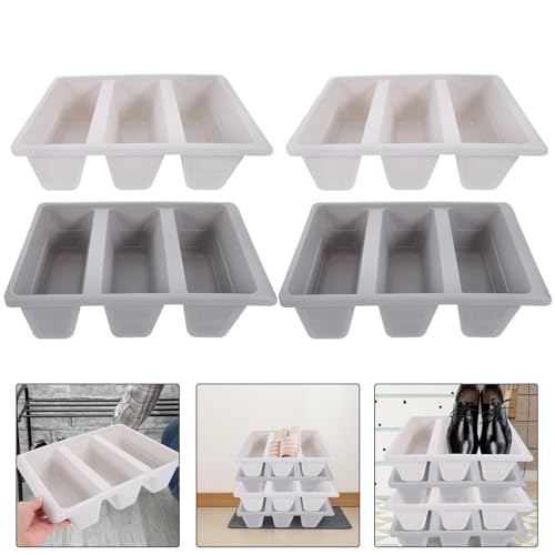 Boîtes de rangement à chaussures en PP résistantes | Lot de 4 - 8