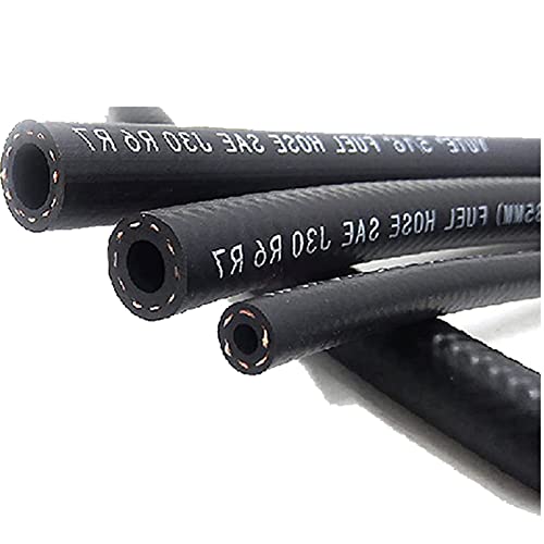 Universal Fuel Pipe LINE Rubber Reinforced for Fuel Hose Engine UNLEADED Petrol Diesel Oil (6.0MM X 12.0MM, 7 Meter)