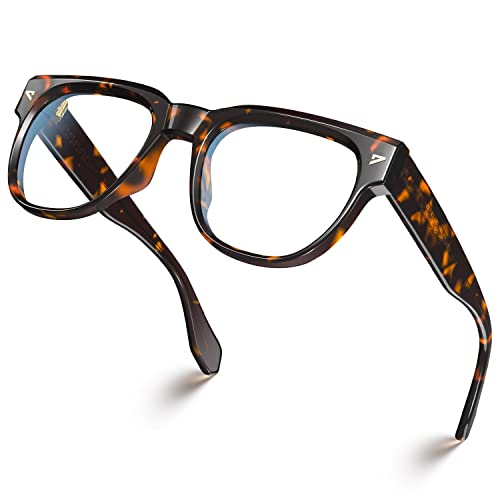 Image of VISOONE Square TR90 Blue Light Blocking Glasses with Anti Glare Computer Glass Woman and Men SAGE