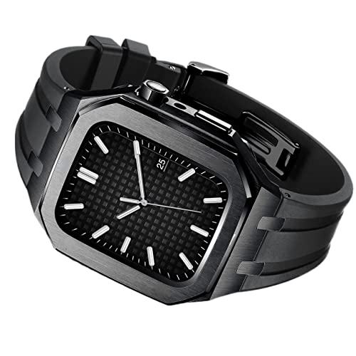 Kit de modification compatible Apple Watch 45mm 44mm bracelet acier metal iWatch