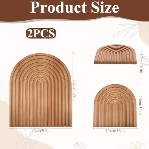 Set de 2 tablas de cortar decorativas de madera miniatura 2