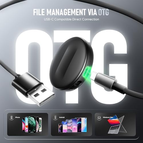 136GB(9800Hours) Magnetic Voice Activated Recorder, Digital Voice Recorder with DSP 5.0 AI-Intelligent Noise Cancellation, HD Audio Recording Device for Lectures Meetings Interviews Classes — view 6