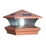McFarland Cascade Terratec Solar Post Cap, Copper, Fits 6x6-Inch Post