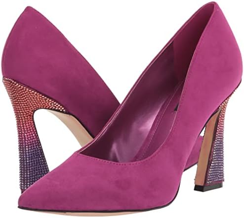 Nine West Women's VIBE9X9 Pump, Magenta Suede, 9.5 | Image 6