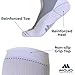 Medical Compression Socks for Women and Men 20-30mmHg Plus Size - Extra Wide Calf Opaque Compression Stockings for Nursing, Lymphedema, Varicose Veins Circulation - White, Medium - A601R
