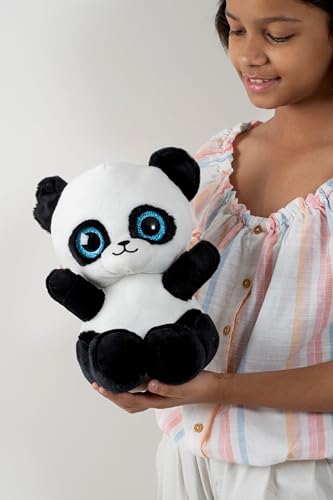 Image of Dimpy Stuff Panda Stuffed Animal - 23 cm (9 inch) - Velvety Soft Comfort Plush Nursery Decor All Ages