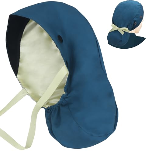 ABAMERICA Scrub Caps for Women Surgical Caps Nurse Hat Functional Ponytail Holder for Long Hair Single or Satin-Lined A- 69 Satin Lined Purple