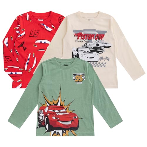 Chemises manches longues Disney Cars Flash McQueen finitions soignées enfant