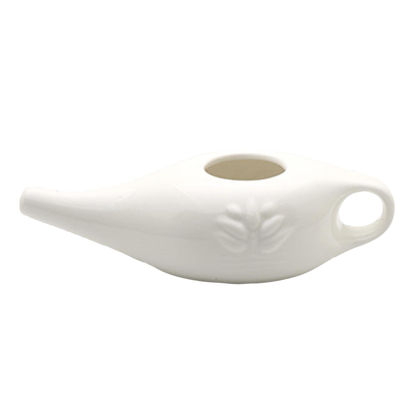 3x Pot de Cerámica de 250 Ml, Recipiente Nasal, para Viajes, Portátil, con Agarre Cómodo, para La Limpieza Nasal Y El Lavado de La Nariz.