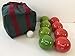BuyBocceBalls Unique Package - EPCO Premium Quality Engraved Bocce Package - 110mm Lime Green and Red Balls with Engraving, 998 Grams (2 lbs. 3.2 oz.)
