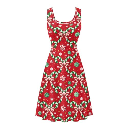 Image of Dreaweet Casual Sleeveless Dresses for Women Girls, Round Neck Tank Dresses with Pockets Summer Sundress Size XS-4XL