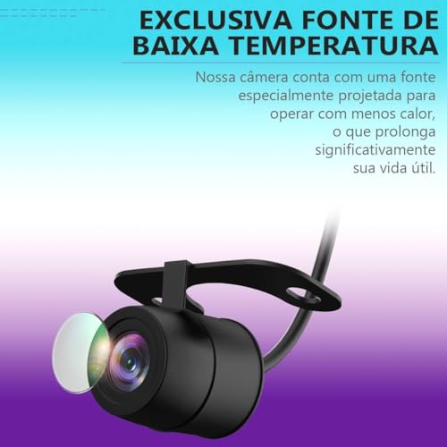 Câmera de Ré Borboleta Colorida Automotiva Estacionamento