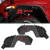 JROAD Inner Fender Front Fender Liners Compatible with Jeep Wrangler JL Aluminum,with 4 LED Lights for 2018-2022 Jeep Wrangler JL &amp; JLU Unlimited 2 &amp; 4 Door